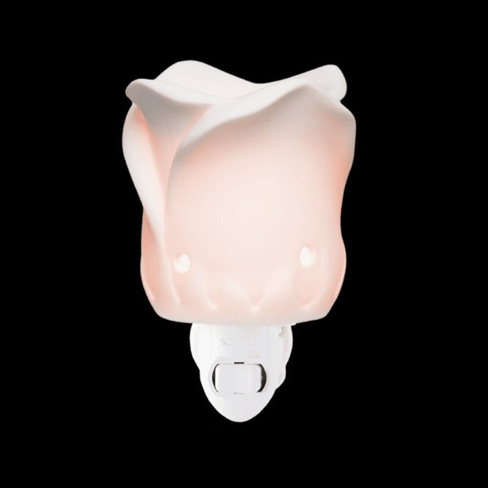 Scentsy Tea Rose Wall Plug-In Warmer Mini Wax Melt Ceramic Flower Aromatherapy